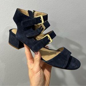 Navy Suede Women's Sandals